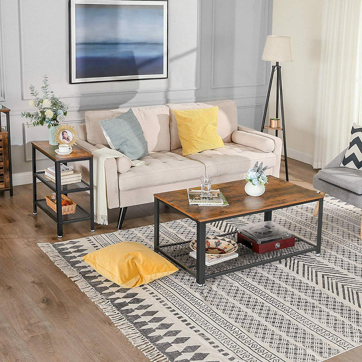 BEISTELLTISCH COUCHTISCH - Braun, Holzwerkstoff (60/30/60cm) - Hansiro