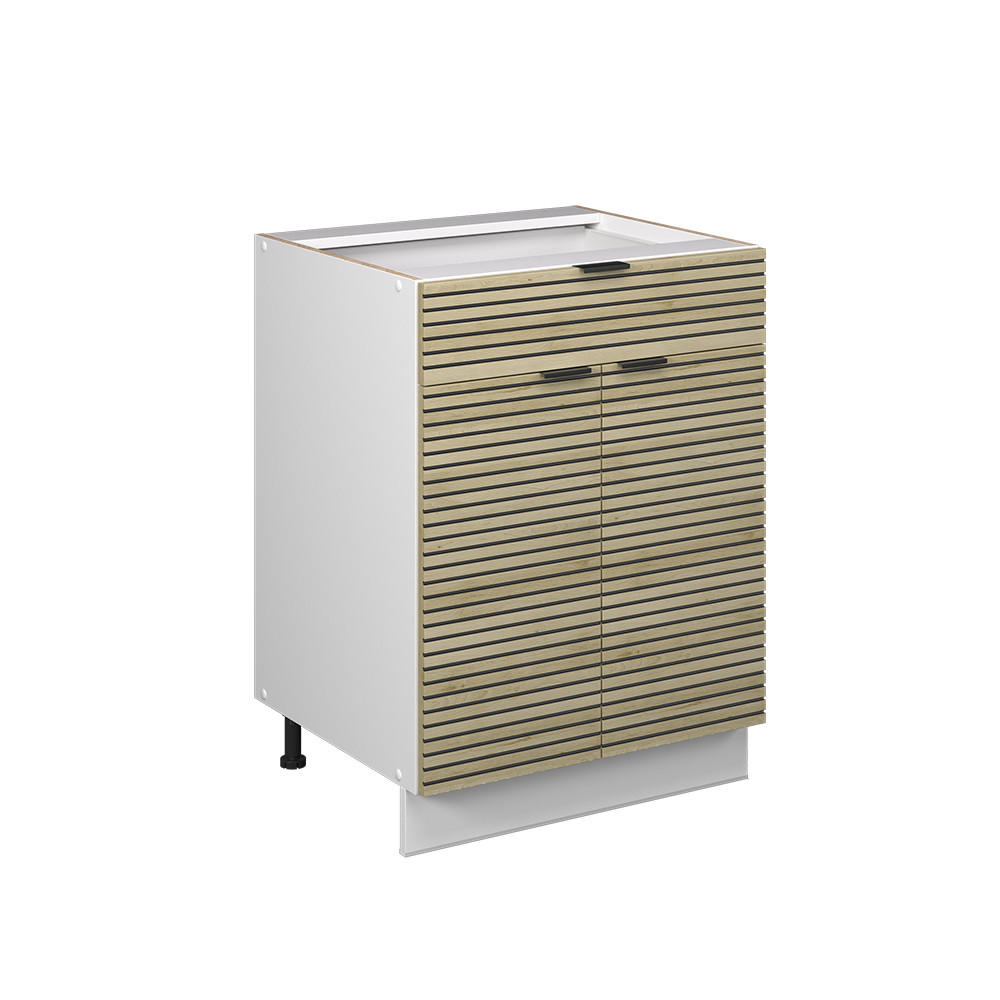 UNDERSKÅP FÖR DISKHO/SPISHÄLL Fame-Line Ekpanel 60 cm med låda, AP antracit Ekfärgad, Vit 82/60/60 cm