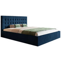 BETT Blau SIM 2 Gepolstert 160x200 cm - Blau/Schwarz, Kunststoff/Textil (160/200cm) - Sepro Meble