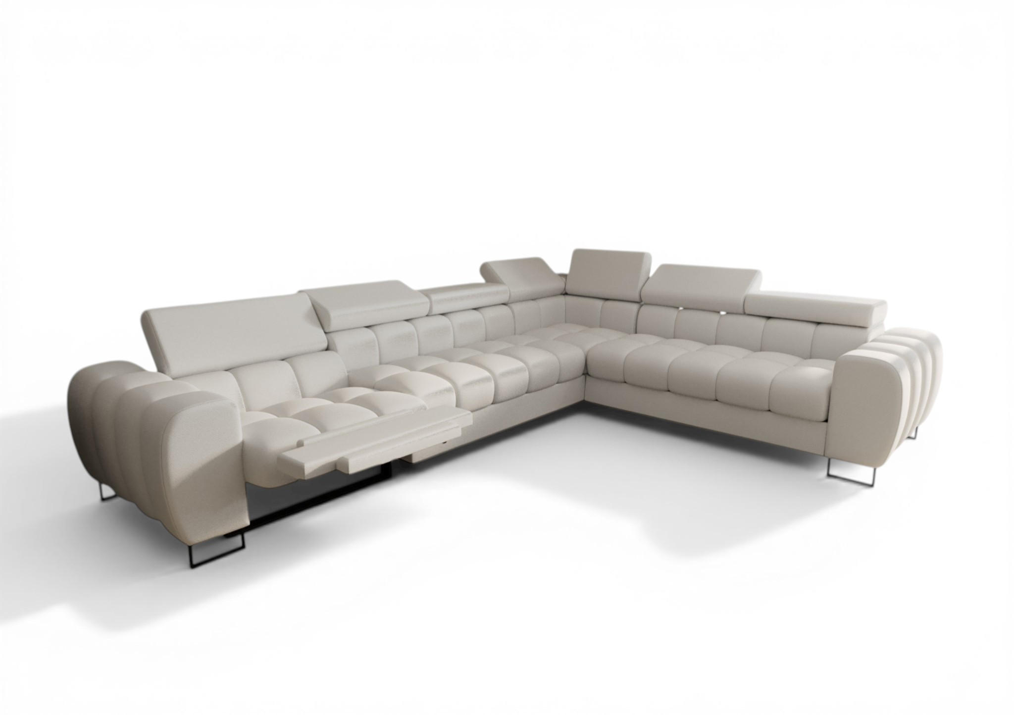 Fun Möbel Ecksofa Creme 330x260 cm