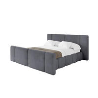 POLSTERBETT mit Bettkasten, Fußteil und Lattenrost, Boxbett ohne Matratze - NILO-Z 180x200 Dunkelgrau - Dunkelgrau, Holzwerkstoff/Textil (180/200cm) - ALTDECOR