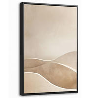 LEINWAND Bilder mit Rahmen - Beige - Natur - Abstrakt - Modern - 40x60 - Beige, Textil (40/60cm) - MuchoWow