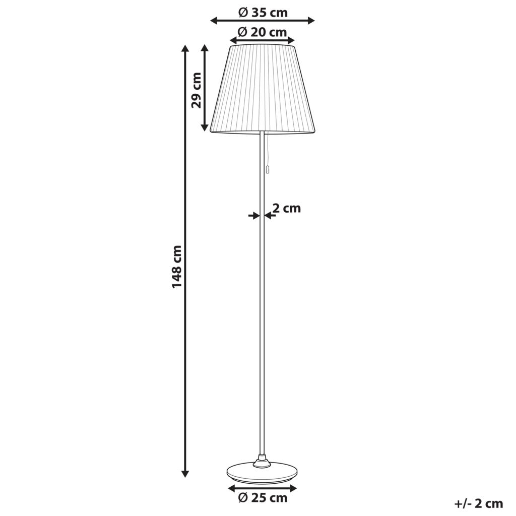 Thumbnail - Beliani Stehlampe, Messing, Metall, 35x148x35 cm, Lampen & Leuchten, Innenbeleuchtung, Stehlampen, Stehlampen