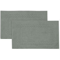 BADEMATTE, 2er-Set, 50x70 cm, 100% Baumwolle, Grau - Hellgrau, Textil (50/70cm) - Zollner