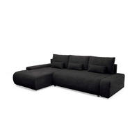 ECKSOFA Ivana 3 Sitzplätze Schwarz - Schwarz, Holz (265/172cm) - Petits-meubles