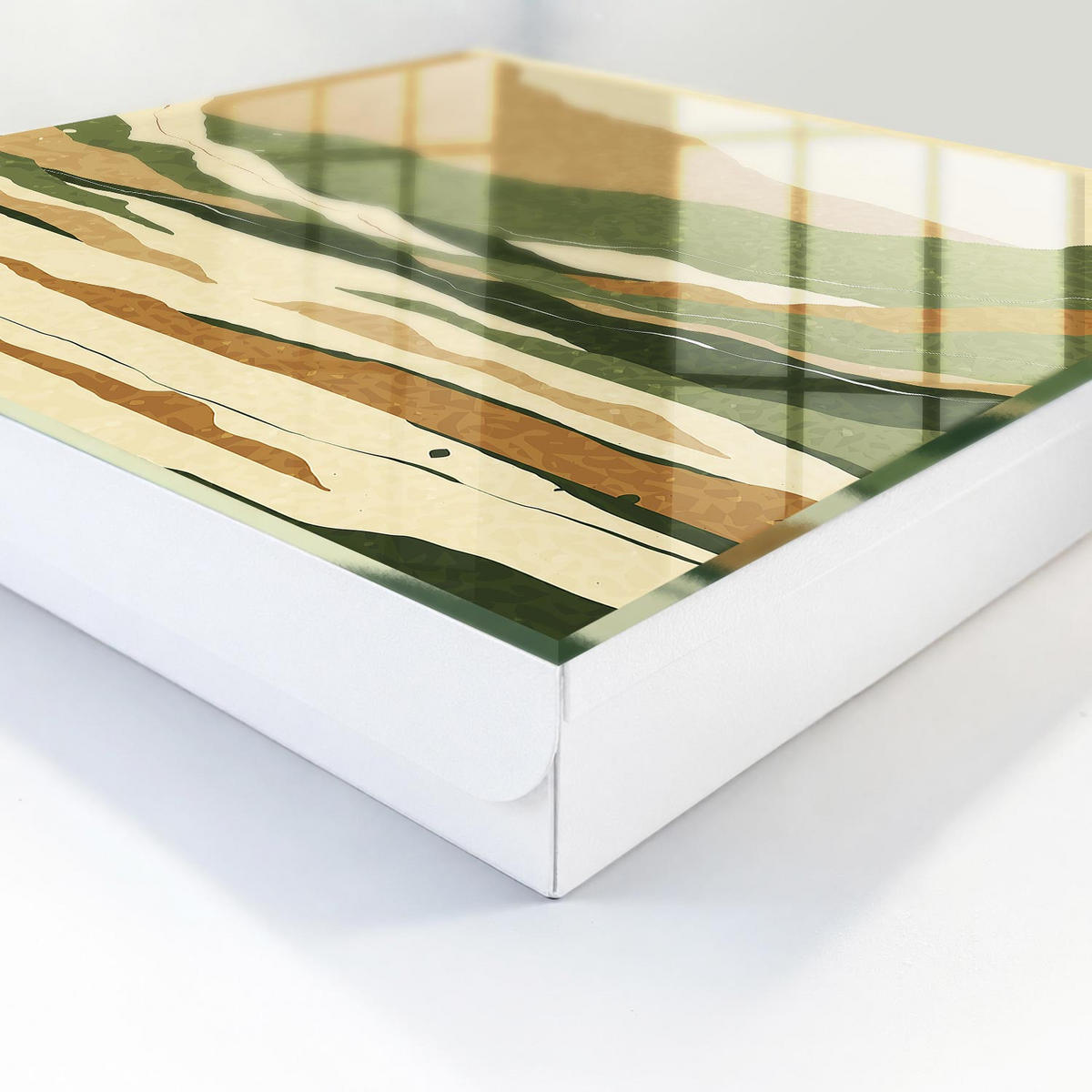 SCHLÜSSELBOX Weiß 30x30 cm – Türöffnung nach rechts - Bergfrieden - Beige, Metall (30/30/5cm) - TULUP
