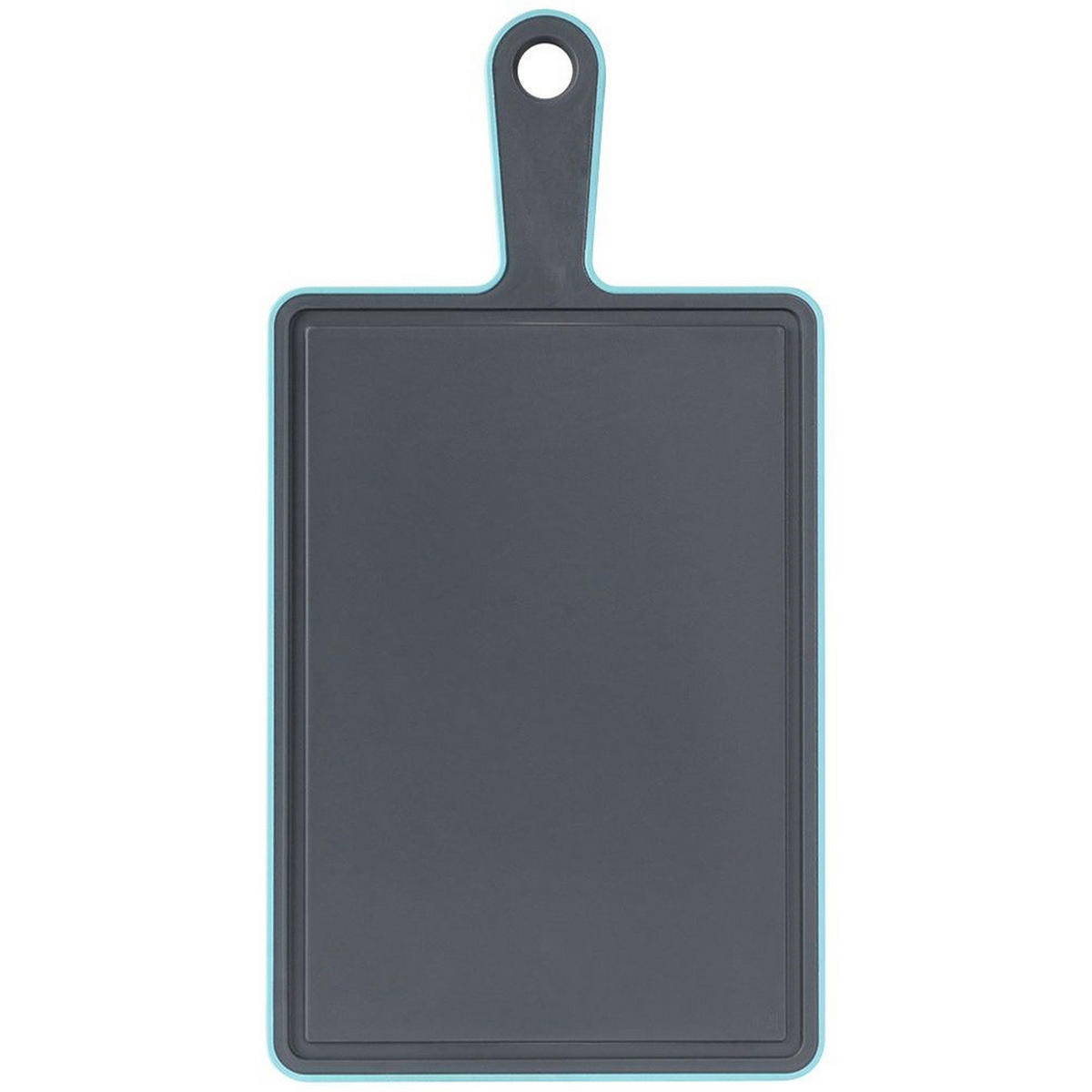 SCHNEIDEBRETT Saftrille grau türkis - Grau, Kunststoff (19/36.5cm) - Orion 
