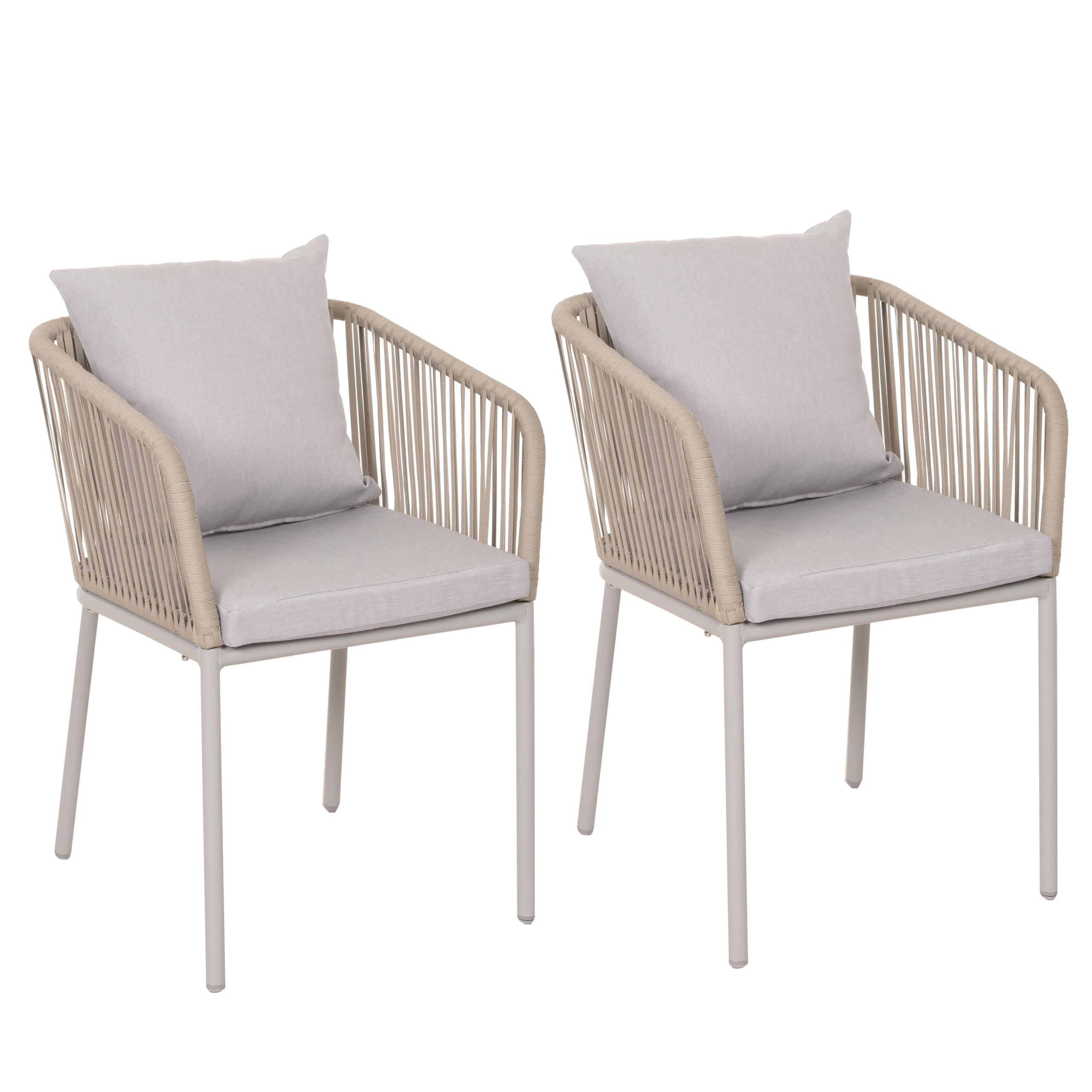 GARTENSTUHL Grau - Grau, Textil (55/75/55cm) - MCW