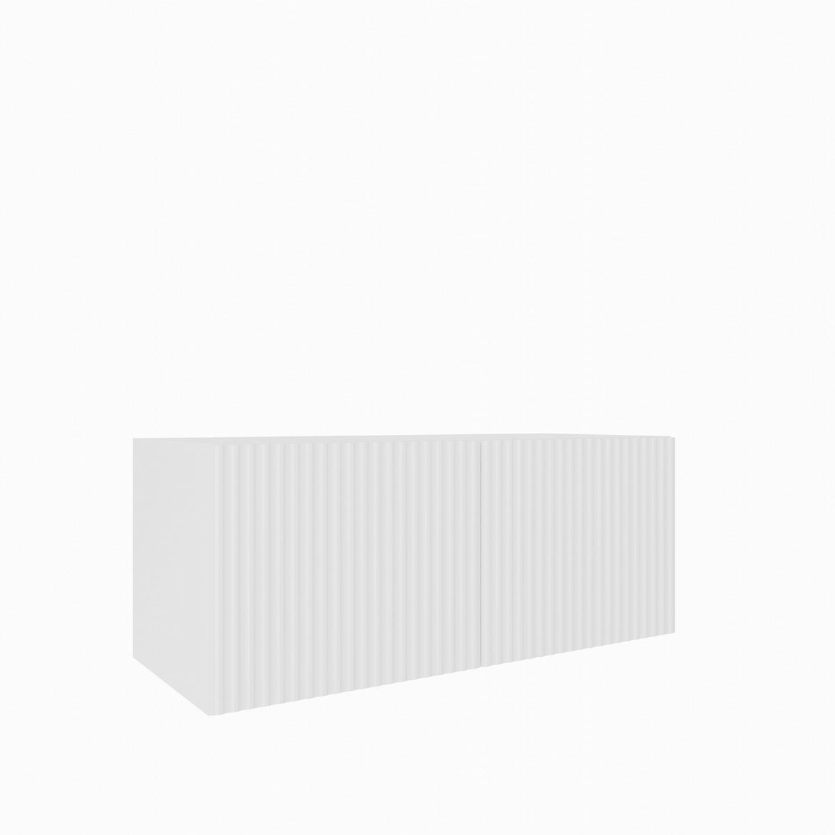 LOWBOARD VAREN 100/41/40 cm, Hängender TV-Schrank Weiß - Weiß, Holzwerkstoff (100/41/40cm) - MASSENO