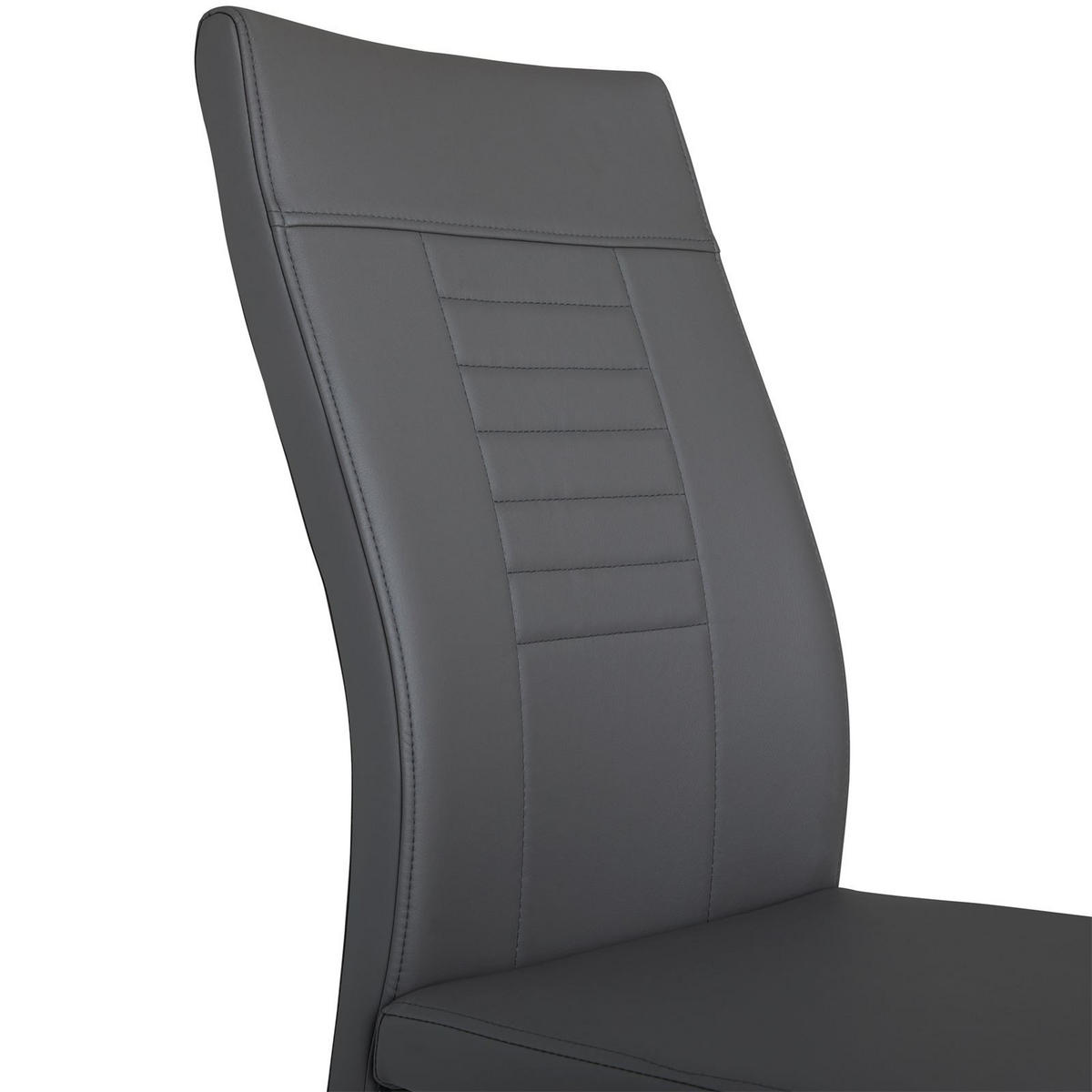 ESSZIMMERSTUHL LOANO 4ER-SET - Dunkelgrau, Textil (42/98/60cm) - CARO-Möbel