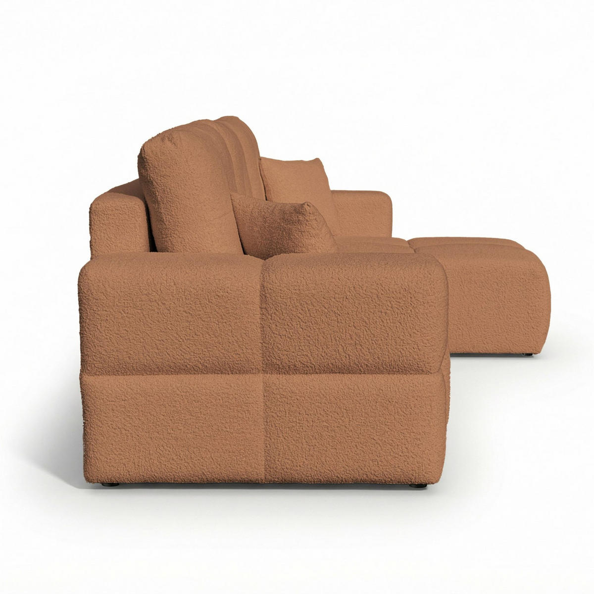 ECKSOFA Denise Mit Schlaffunktion - Rotbraun, Holzwerkstoff/Textil (250/148cm) - Fun Möbel