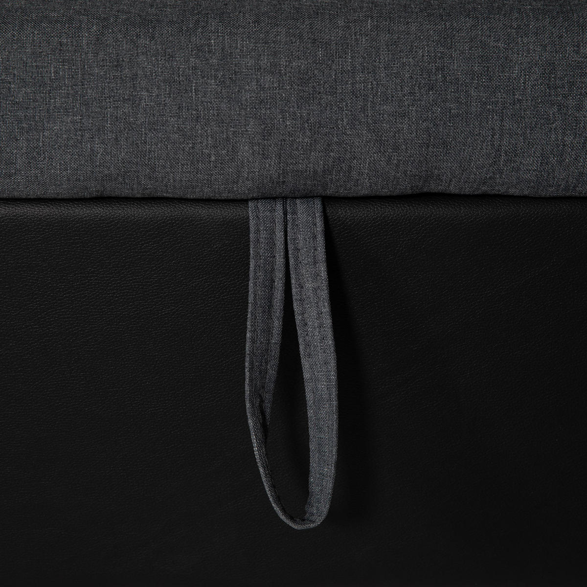 ECKSOFA WARREN Grau und Schwarz 3 Plätze - Dunkelgrau, Kunststoff (168/236cm) - Happy Garden