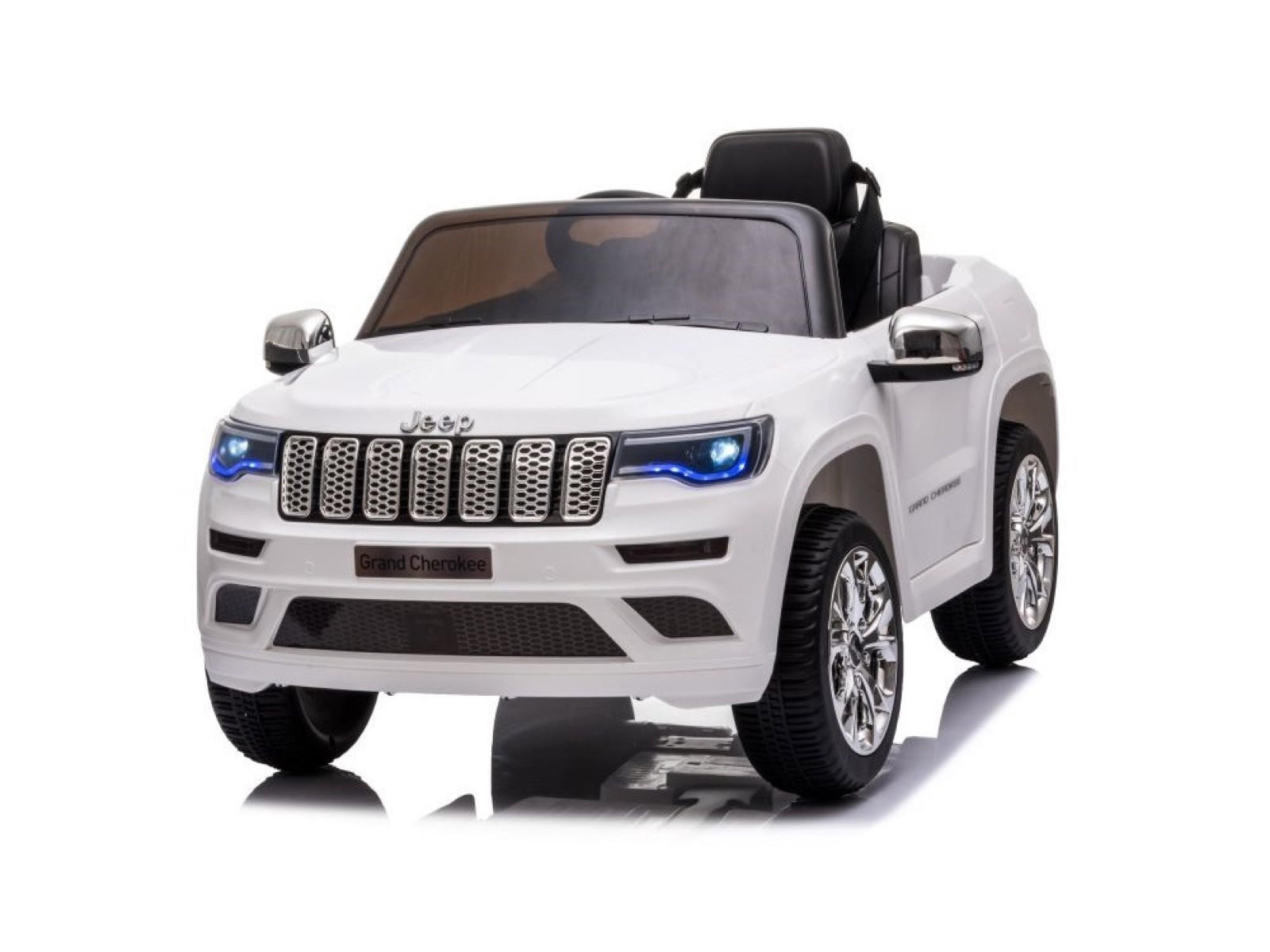KINDER ELEKTROAUTO Jeep Grand Cherokee weiß - Weiß, Kunststoff (114/76/58cm) - TPFLiving