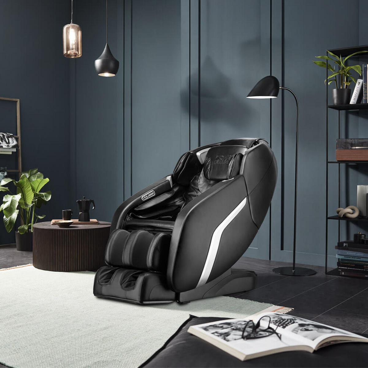 MASSAGESESSEL mit Zero-Gravity-Funktion DUNES - Schwarz - Schwarz, Kunststoff (76/113/147cm) - Home Deluxe