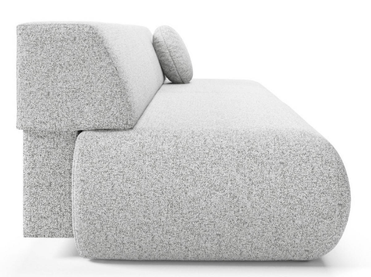 SOFA Hellgrau PENTI Ohne Armlehnen Mit Schlaffunktion Bezug PUENTE - Grau, Textil (214/74/100cm) - Sepro Meble