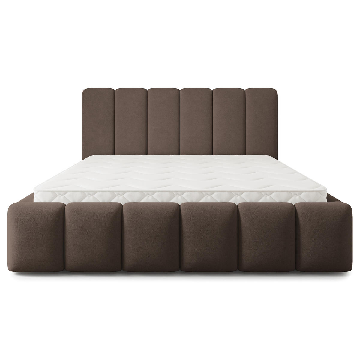 POLSTERBETT ATTORA SR 120x200 cm mit Bettkästen - Braun - Braun, Holz (120/200cm) - MASSENO
