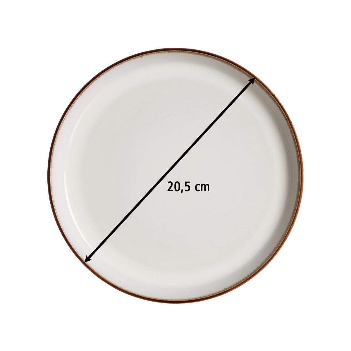 DESSERT-TELLER Visby Dunkelgrau ø 20,5 cm 8er Set - Dunkelgrau, Keramik (20.5cm) - Ritzenhoff Breker