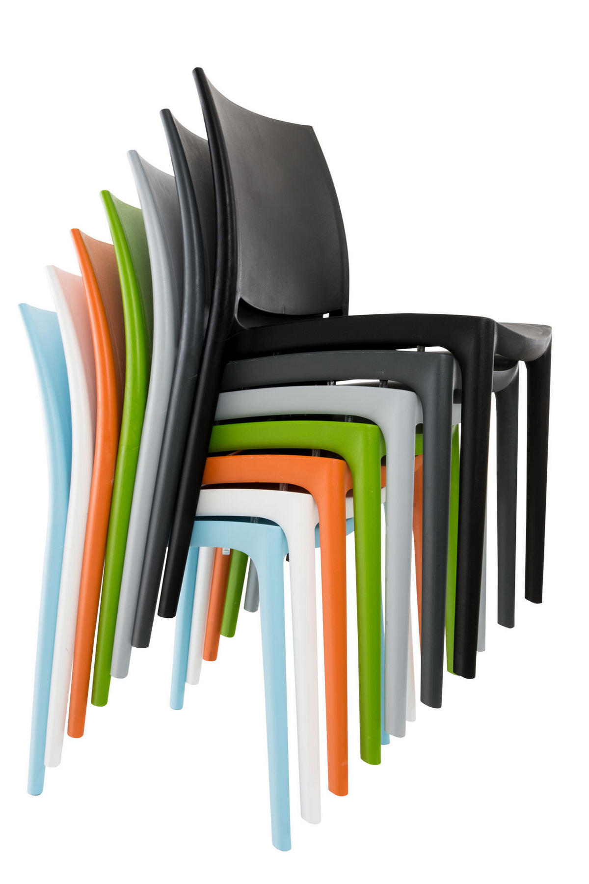 GARTENSTUHL Kunststoff schwarz - Schwarz, Kunststoff (44/81/50cm) - CLP