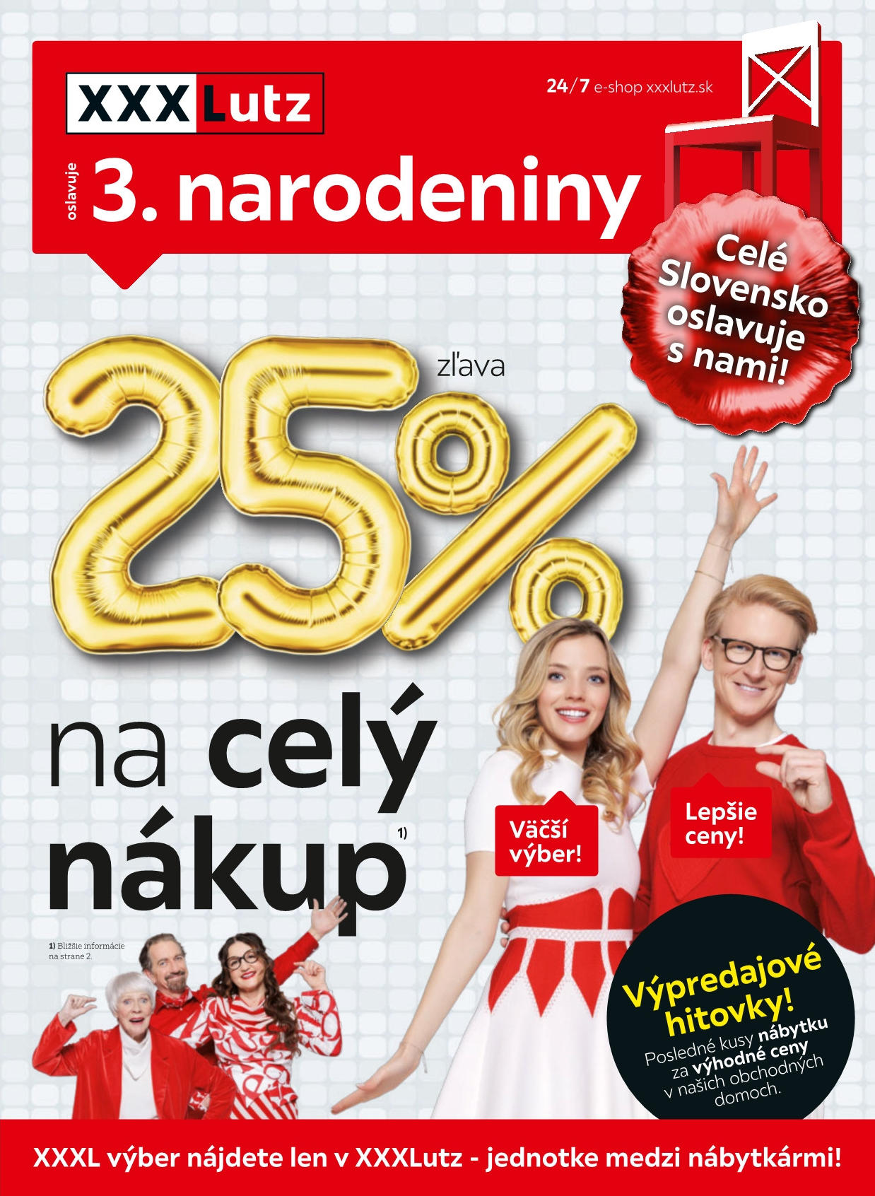 Oslavujeme narodeniny - zľava 25% na celý nákup