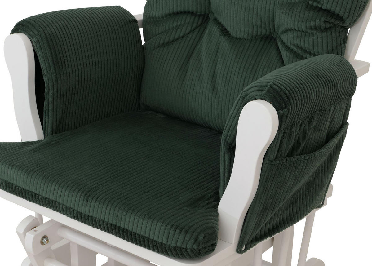 RELAXSESSEL Grün, Weiß - Weiß/Grün, Textil (74/103/71cm) - MCW