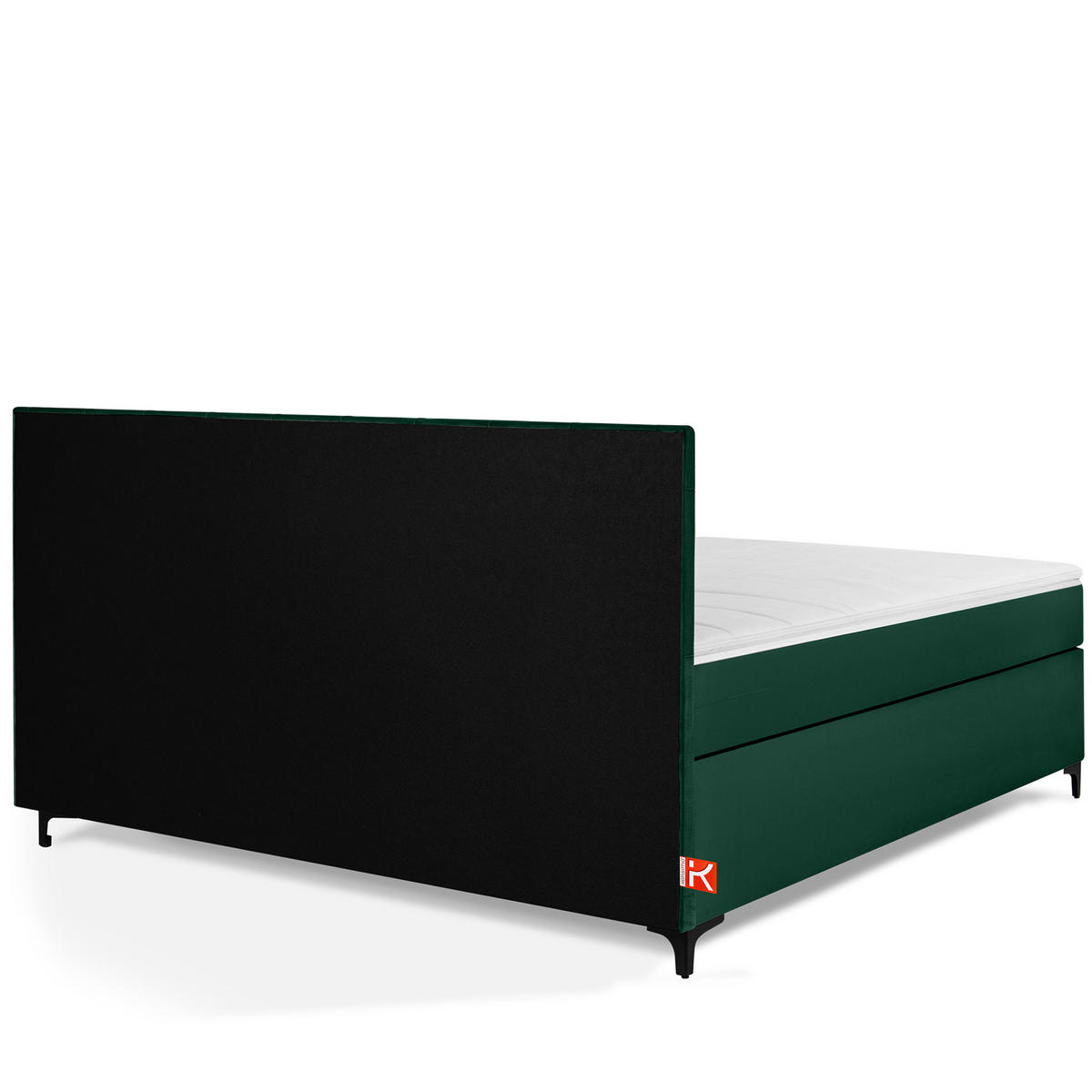 POLSTERBETT ARDEA, Dunkelgrün - Dunkelgrün/Schwarz, Holz/Holzwerkstoff (180/200cm) - KONSIMO®