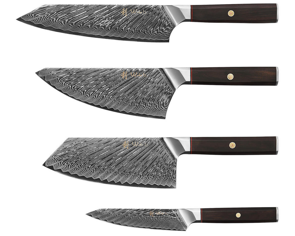 MESSER-SET 5-TEILIG 14–21 cm - Schwarz, Holz/Metall (1/1/1cm) - Wakoli