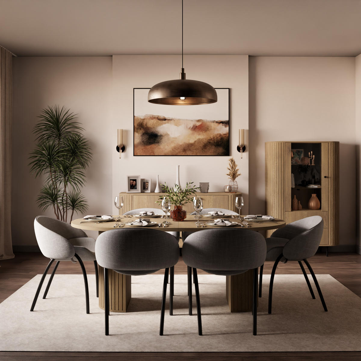 ESSTISCH BOLLA Ausziehbar 100 - 188 / 100 x 75 cm - Eichefarben/Eiche San Remo, Holz (100/100/75cm) - MASSENO