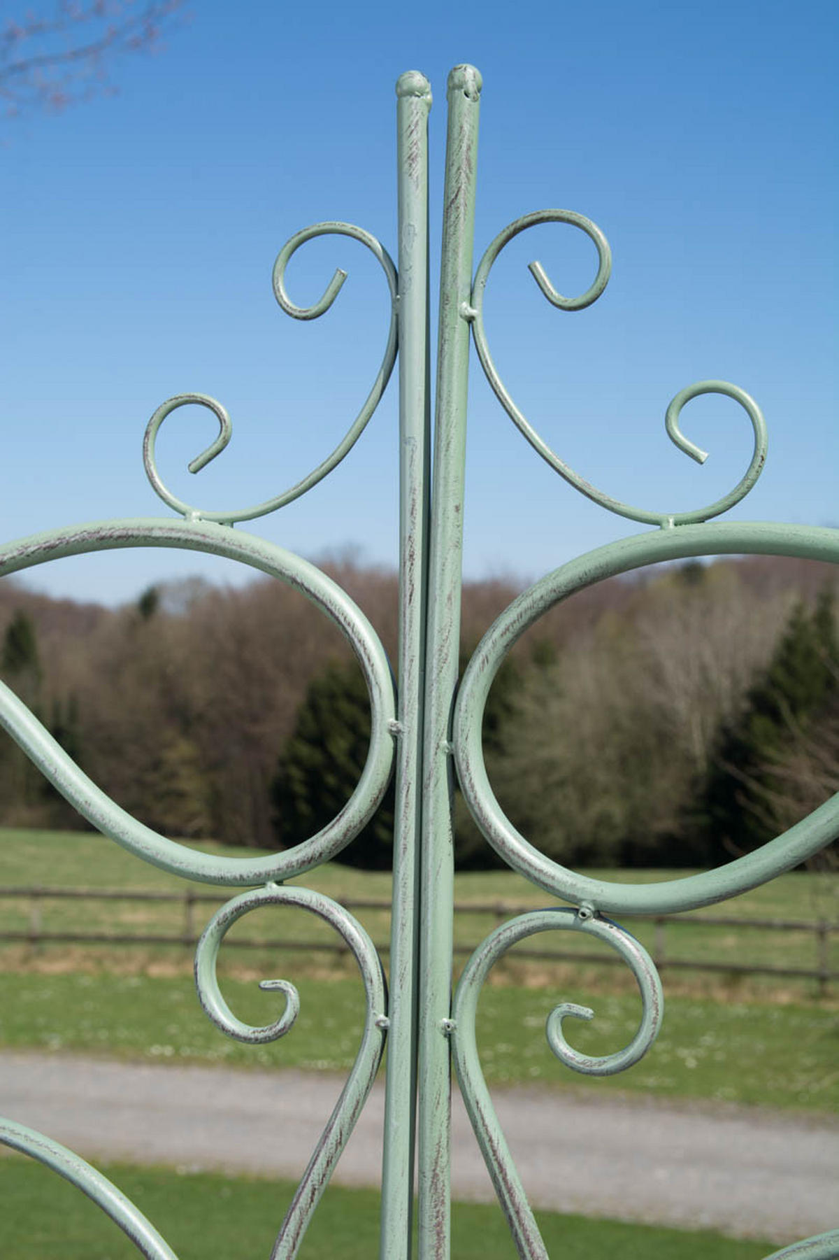 ROSENBOGEN Minden Tor 120x40x220cm Metall Antik-Grün Rankhilfe - Grün, Metall (120/220/40cm) - DELUKE