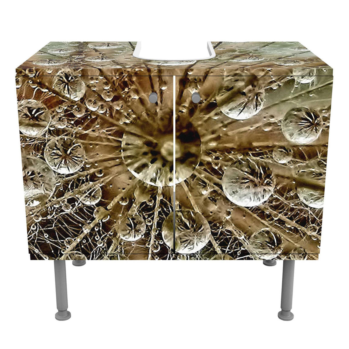 WASCHBECKENUNTERSCHRANK Pusteblume im Herbst 60/55/35 cm - Beige, Holzwerkstoff (60/55/35cm) - Bilderwelten