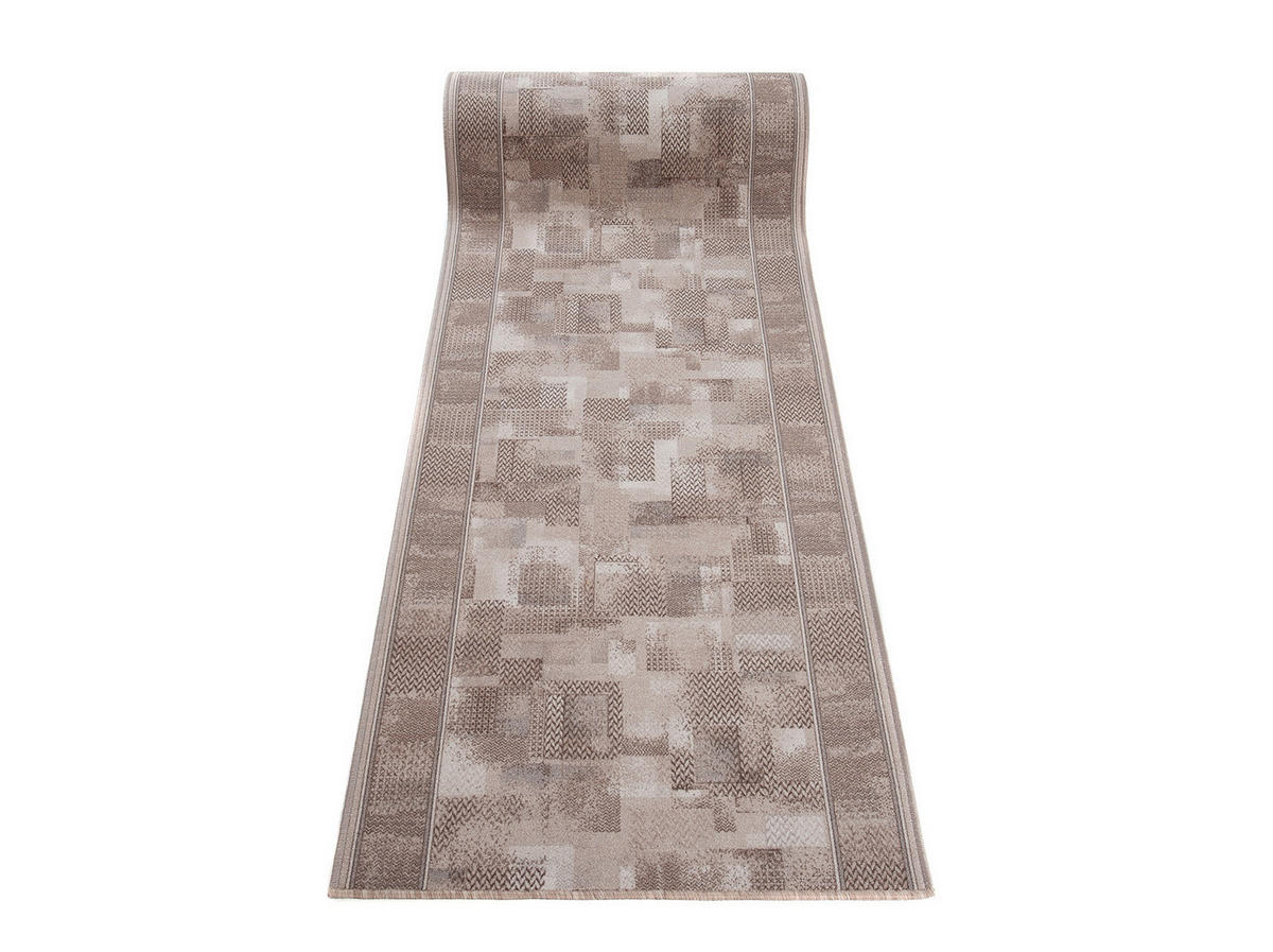 TEPPICHLÄUFER Anti-Rutsch Beige rutschfest Gummiunterlage 67/900 cm - Beige, Textil (67/900cm) - Tapiso