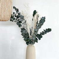 TROCKENBLUMENSTRAUSS Pampasgras Eukalyptus Mix - weiß / 60 cm - Weiß, Naturmaterialien (60cm) - Lykke & You