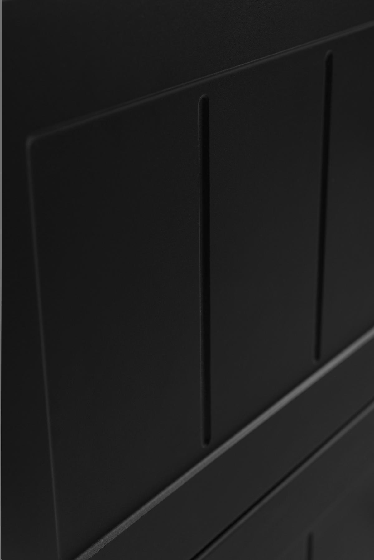 WASCHBECKUNTERSCHRANK GUSTO 160cm mit Arbeitsplatte Farbe: Eiche Craft Matt Schwarz - Eichefarben/Schwarz, Holzwerkstoff (160/58/46cm) - Rodan