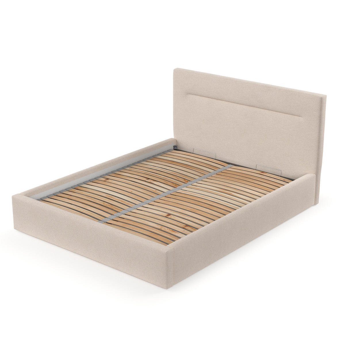 POLSTERBETT Liline 160/200 cm Beige im Asti Stoff - Beige/Schwarz, Holz/Holzwerkstoff (160/200cm) - AltaBeds