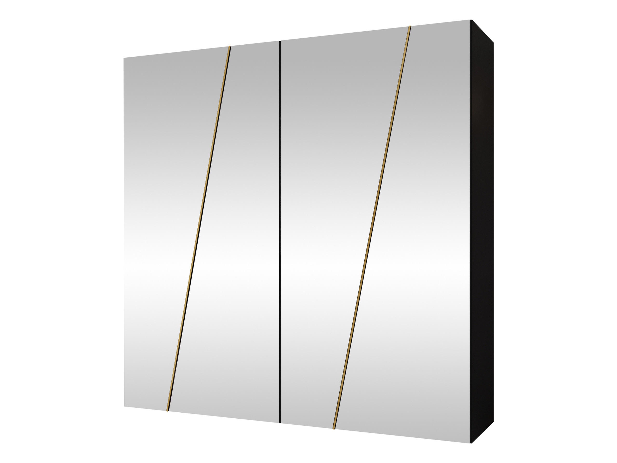 DREHTÜRENSCHRANK Zen 4L 200 cm - Goldfarben/Schwarz, Holzwerkstoff/Kunststoff (200/202/50cm) - MIRJAN24