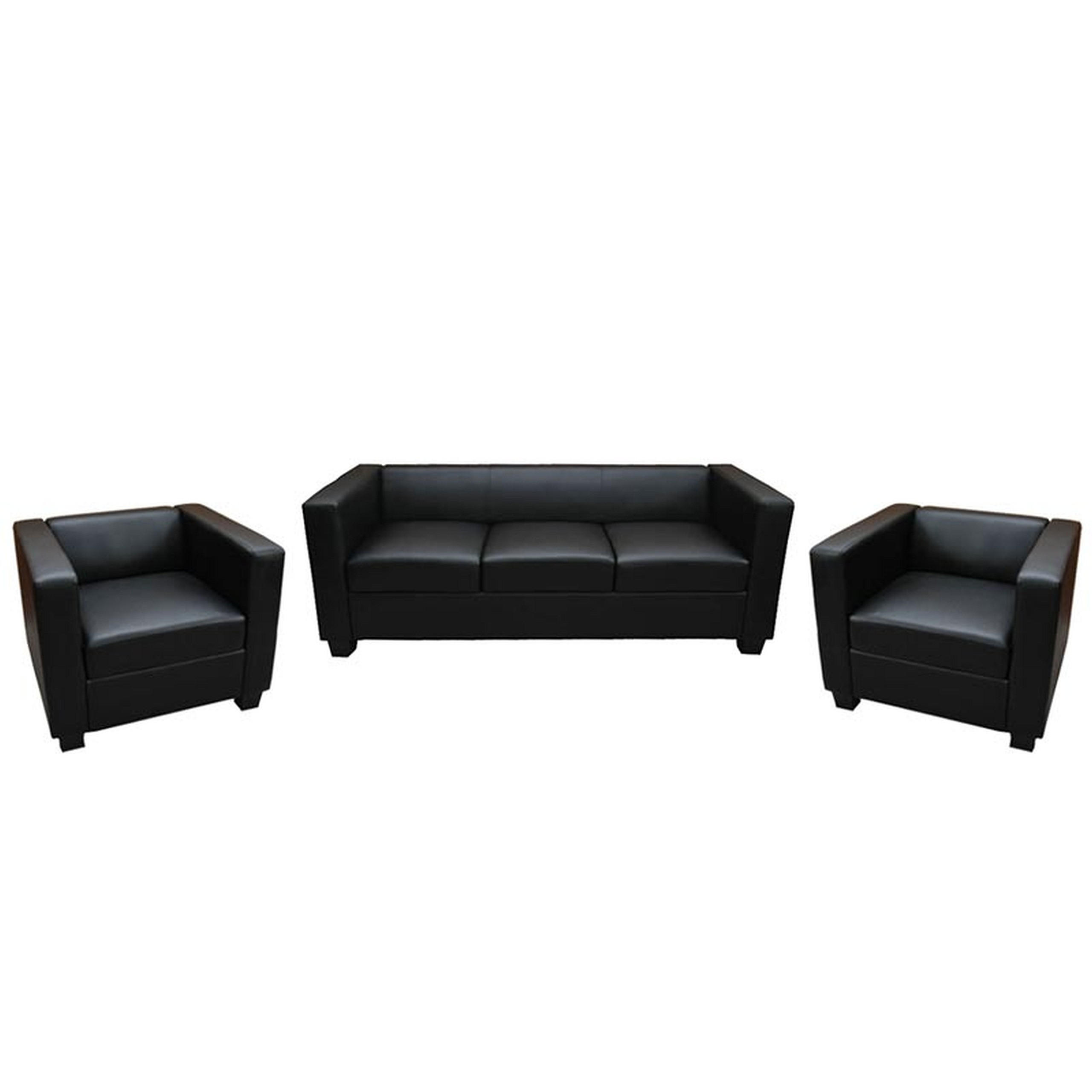 SOFAGARNITUR Schwarz - Schwarz, Textil (450/70/200cm) - MCW