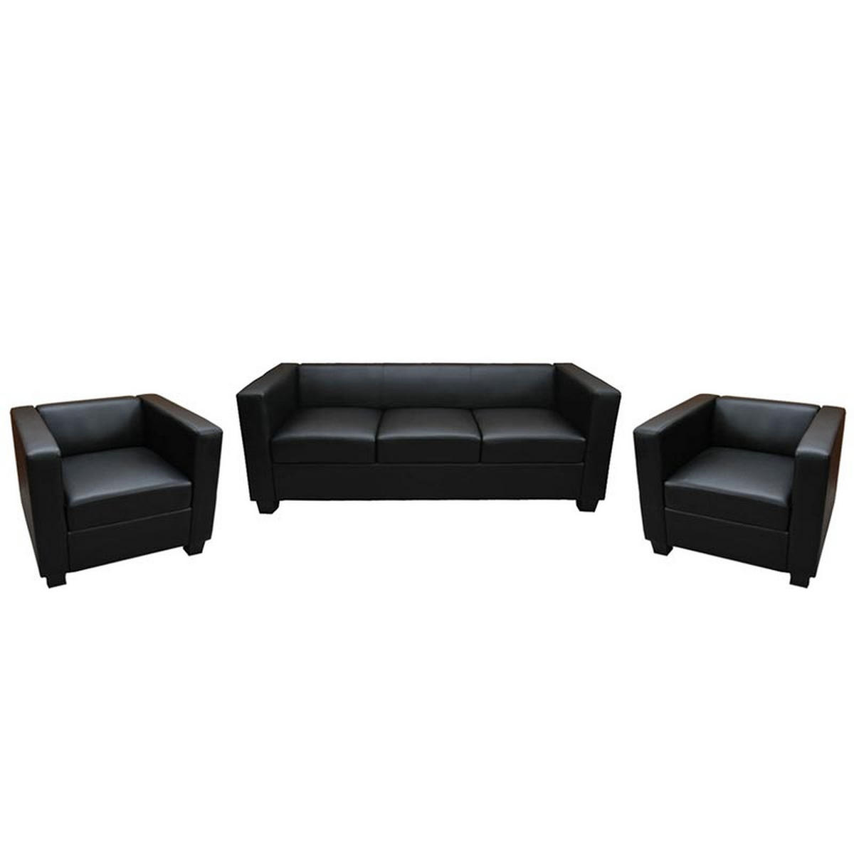 SOFAGARNITUR Schwarz - Schwarz, Textil (450/70/200cm) - MCW