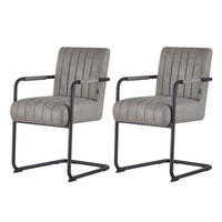 SCHWINGSTUHL BEN 2er-Set Armlehnen Wildleder Optik Grau - Schwarz/Grau, Textil/Metall (53/87/62cm) - DUBI Möbel
