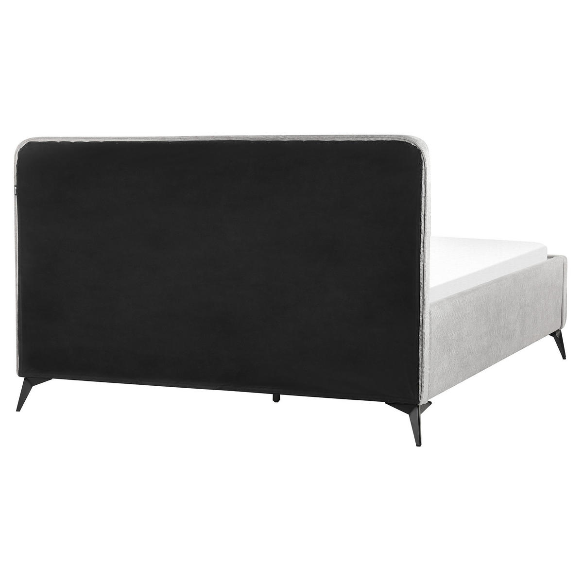 POLSTERBETT mit Lattenrost 160x200 cm Grau Valognes - Hellgrau, Textil (160/200cm) - Beliani