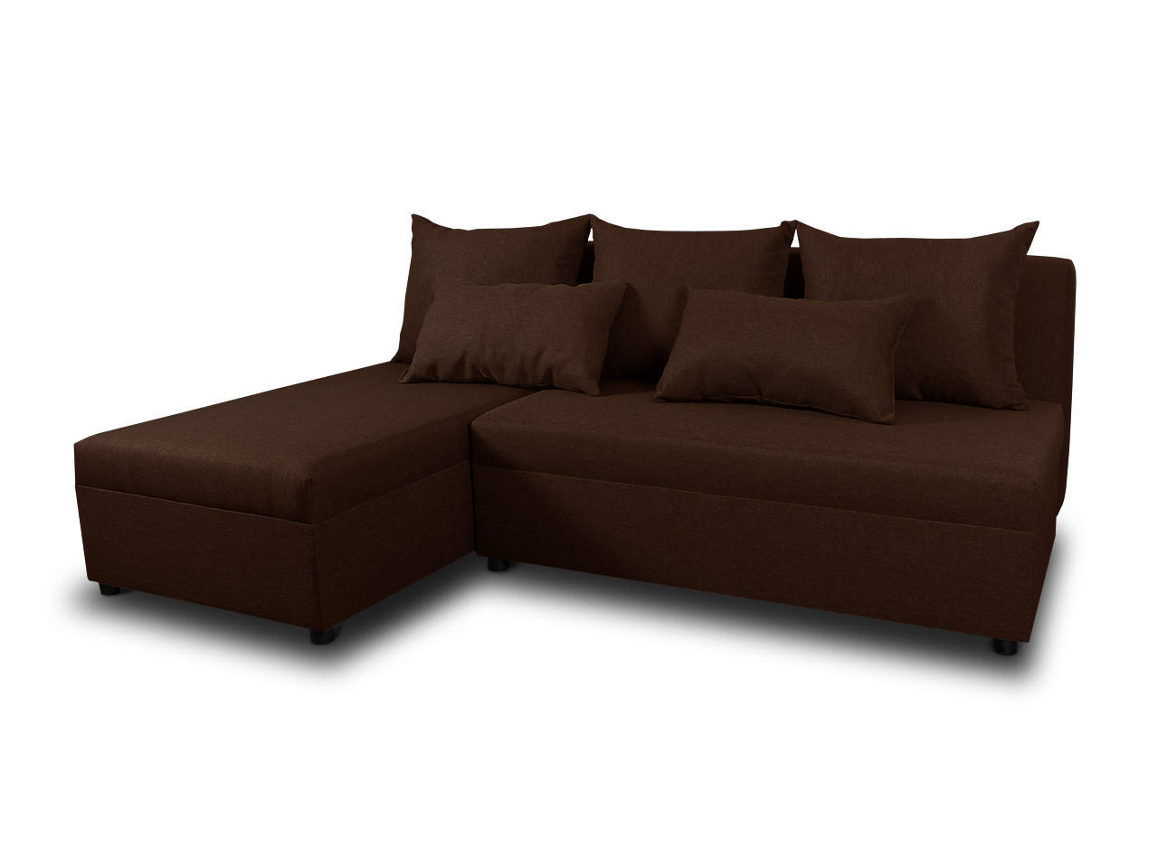 ECKSOFA Pono - Braun, Holz/Textil (205/142cm) - Sofnet