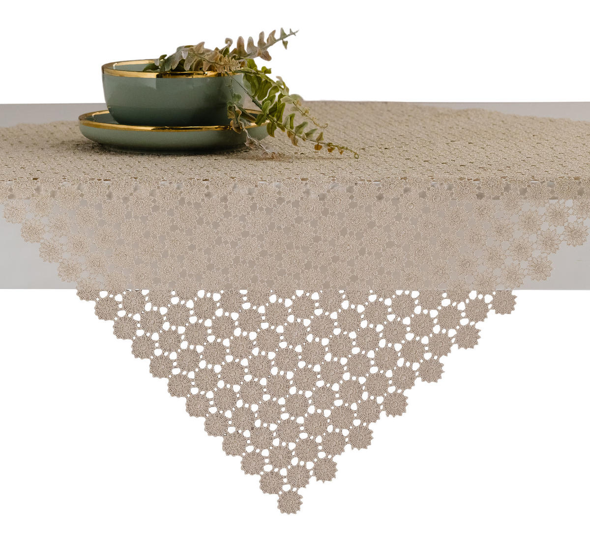 TISCHDECKE Douglasa - Goldfarben, Textil (80/80/1cm) - home&you