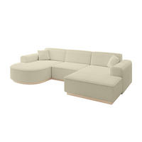 WOHNLANDSCHAFT ARRIO-U1 303x171x83 cm Creme - Creme, Holzwerkstoff/Textil (303/83/171cm) - ALTDECOR