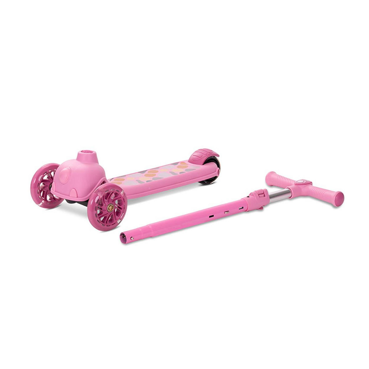 KINDERROLLER Jetster PU-Rollen rosa ABEC-9 Lenker abnehmbar höhenverstellbar - Rosa, Kunststoff (54/27/77cm) - Lorelli