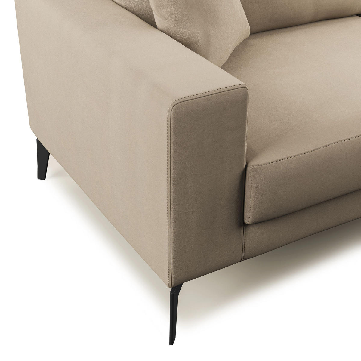 LINEARSOFA Prestige - Taupe, Textil (186/95/91cm) - Divani.store