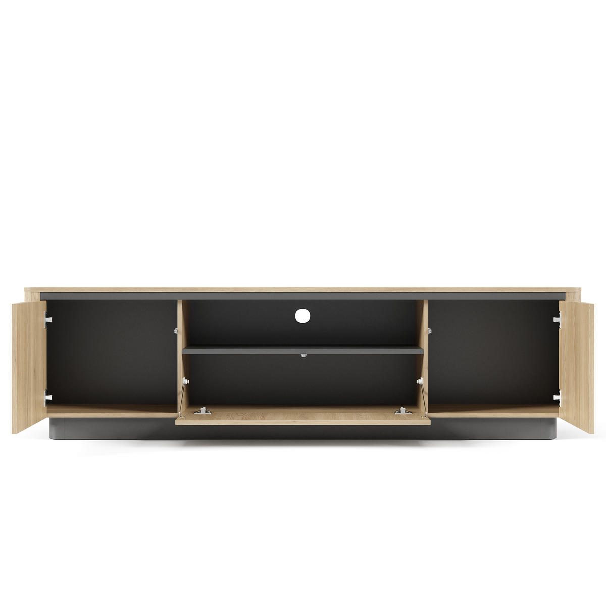 LOWBOARD OMBRA 200/54,9/38,1 cm, Eichefarben - Eichefarben, Holzwerkstoff (200/54.9/38.1cm) - MASSENO