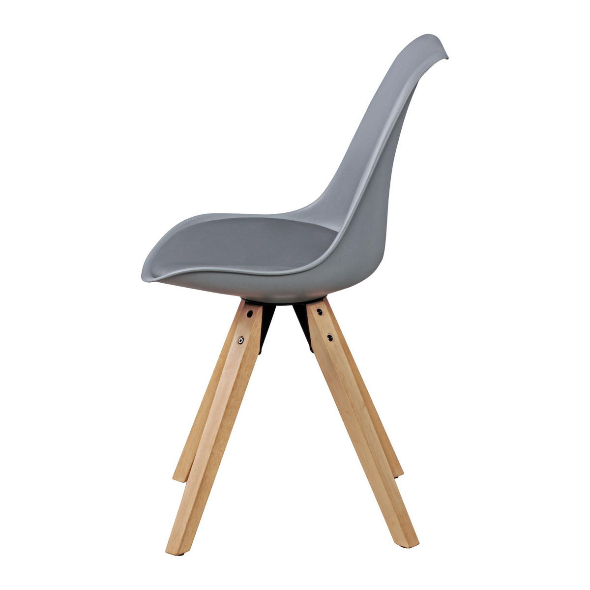 ESSZIMMERSTUHL 2er Set Kunstlederbezug mit Holzgestell Skandinavisch gepolstert, Grau 49x52x87 cm - Beige/Grau, Holz/Kunststoff (49/87/52cm) - KADIMA DESIGN