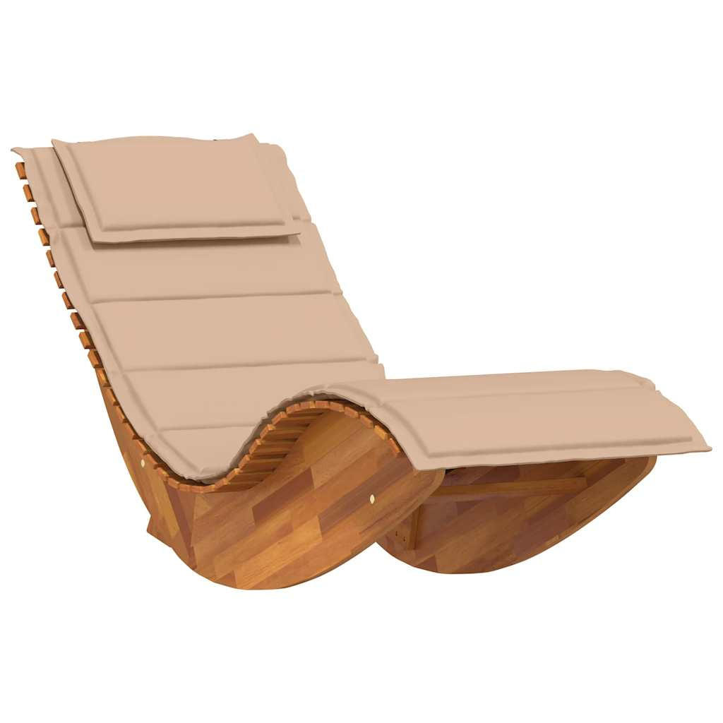 vidaXL Schaukel-Sonnenliege Braun, Beige 60x74x154 cm