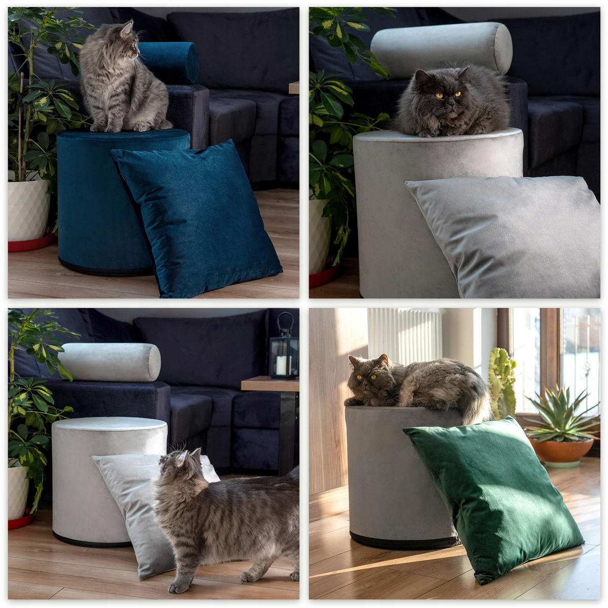 DEKOKISSEN, Grau - Grau, Textil (46/46cm) - KADAX