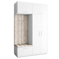 GARDEROBENSCHRANK REMA 150/240/60 cm Modern Weiß - Weiß, Holzwerkstoff (150/240/60cm) - MASSENO