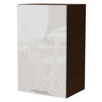 KÜCHENHÄNGESCHRANK Essen W2/45 Weiß Hochglanz / Lava Matt 45 / 32,5 / 72cm - Dunkelgrau/Weiß Hochglanz, Holz/Holzwerkstoff (45/72/32.5cm) - Feldmann-Wohnen