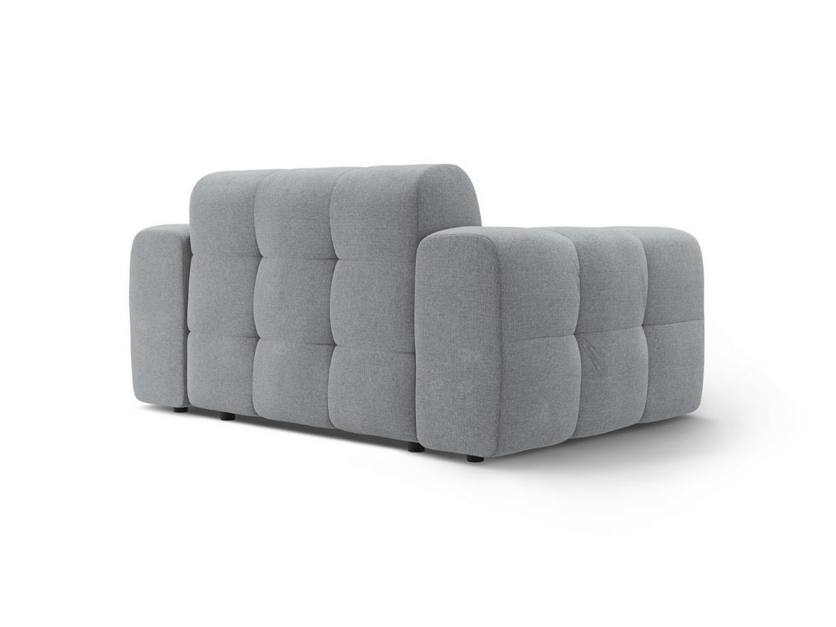 SOFA Kendal aus strukturiertem Stoff platin 2 Sitzplätze - Platinfarben, Textil (156/79/103cm) - Micadoni